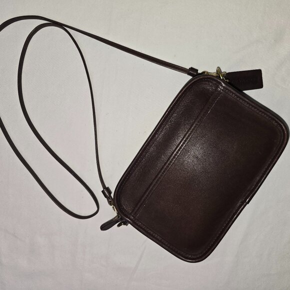 Vintage Coach Carnival 9925 Milk Chocolate Brown Leather Crossbody Shoulder Bag - Picture 14 of 14